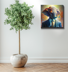 Elephant Dreamscape Wrapped Canvas