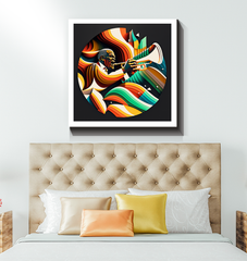 Detailed music notation art on premium wrapped canvas