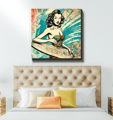 Surfing 1 44 Wrapped Canvas - Beyond T-shirts