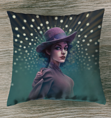 Comfortable Mystic Garden Pillow featuring detailed botanical patterns.