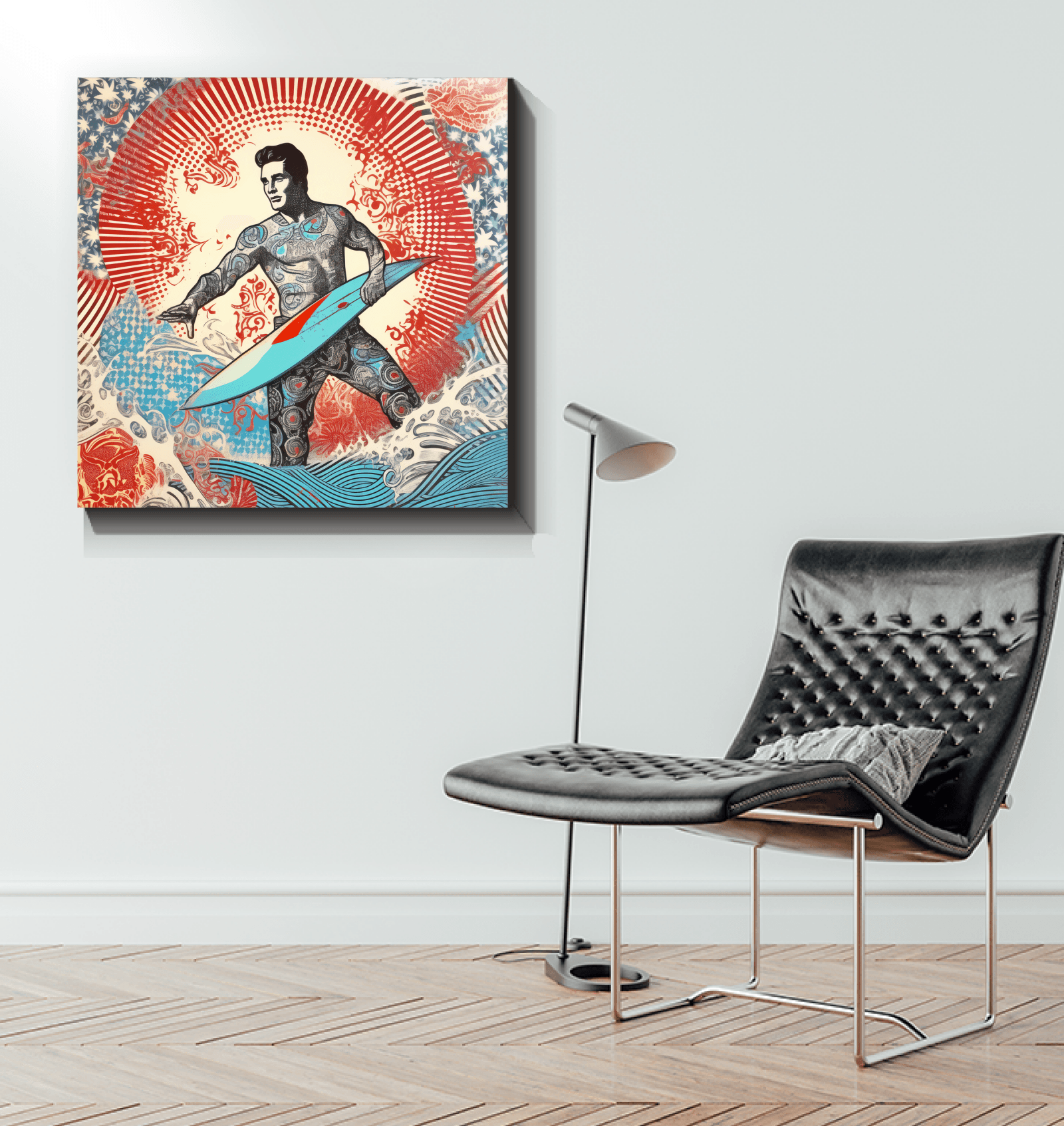 Surf Enthusiast Wrapped Canvas - Beyond T-shirts