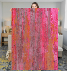 Textured Steel Sherpa Blanket