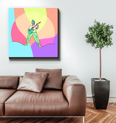 Boy Playing Guitar 1 Wrapped Canvas - Beyond T-shirts