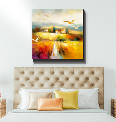 Coastal Serenity Sunset Wrapped Canvas