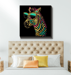 Elegant Zebra Portrait Canvas Art - Beyond T-shirts