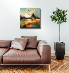 Rolling Hills Landscape Canvas Painting
