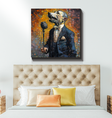 Dog's Tail-Wagging Bliss Wrapped Canvas