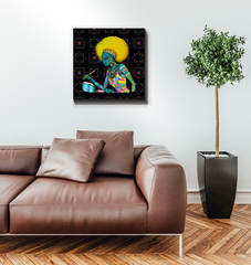 Artistic wrapped canvas featuring Harmonic Reverie design.