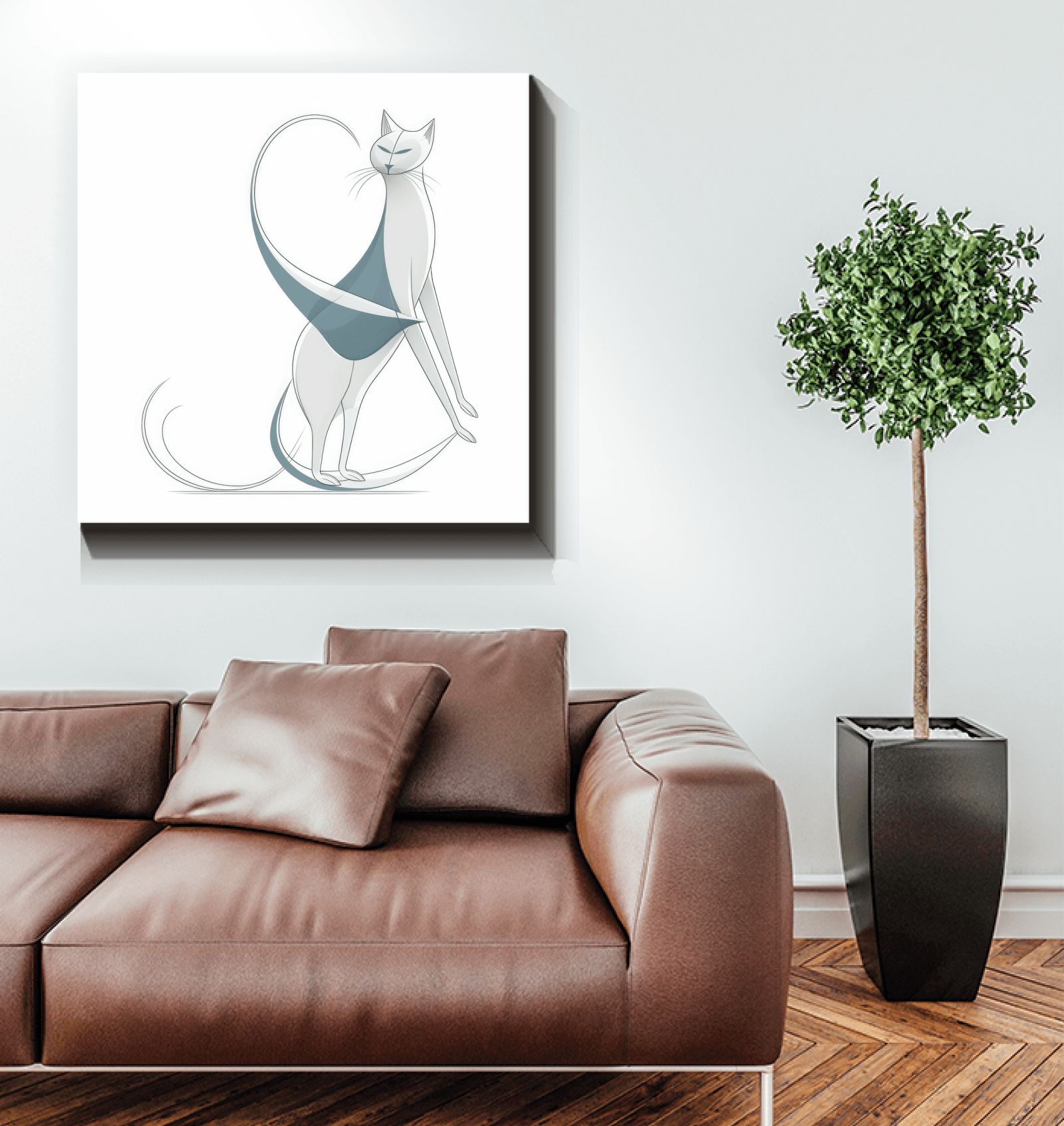 Graceful Cat Window Gaze Canvas - Beyond T-shirts