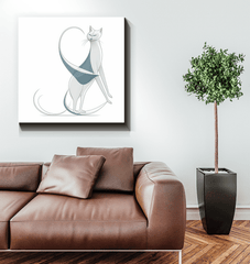 Graceful Cat Window Gaze Canvas - Beyond T-shirts