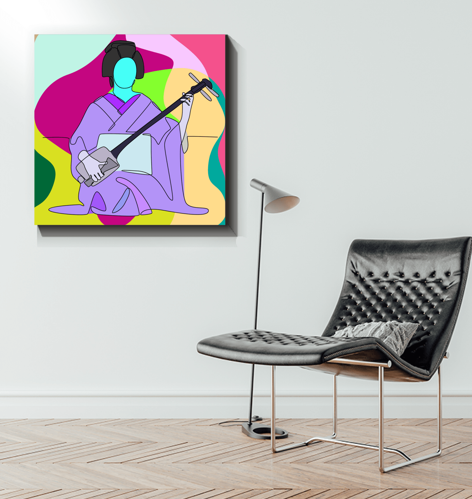 Geisha1 Wrapped Canvas - Beyond T-shirts