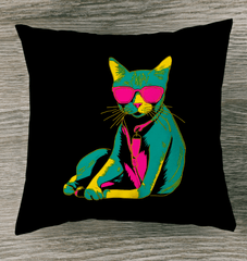 Whiskered Wonder Cat Indoor Pillow - Beyond T-shirts