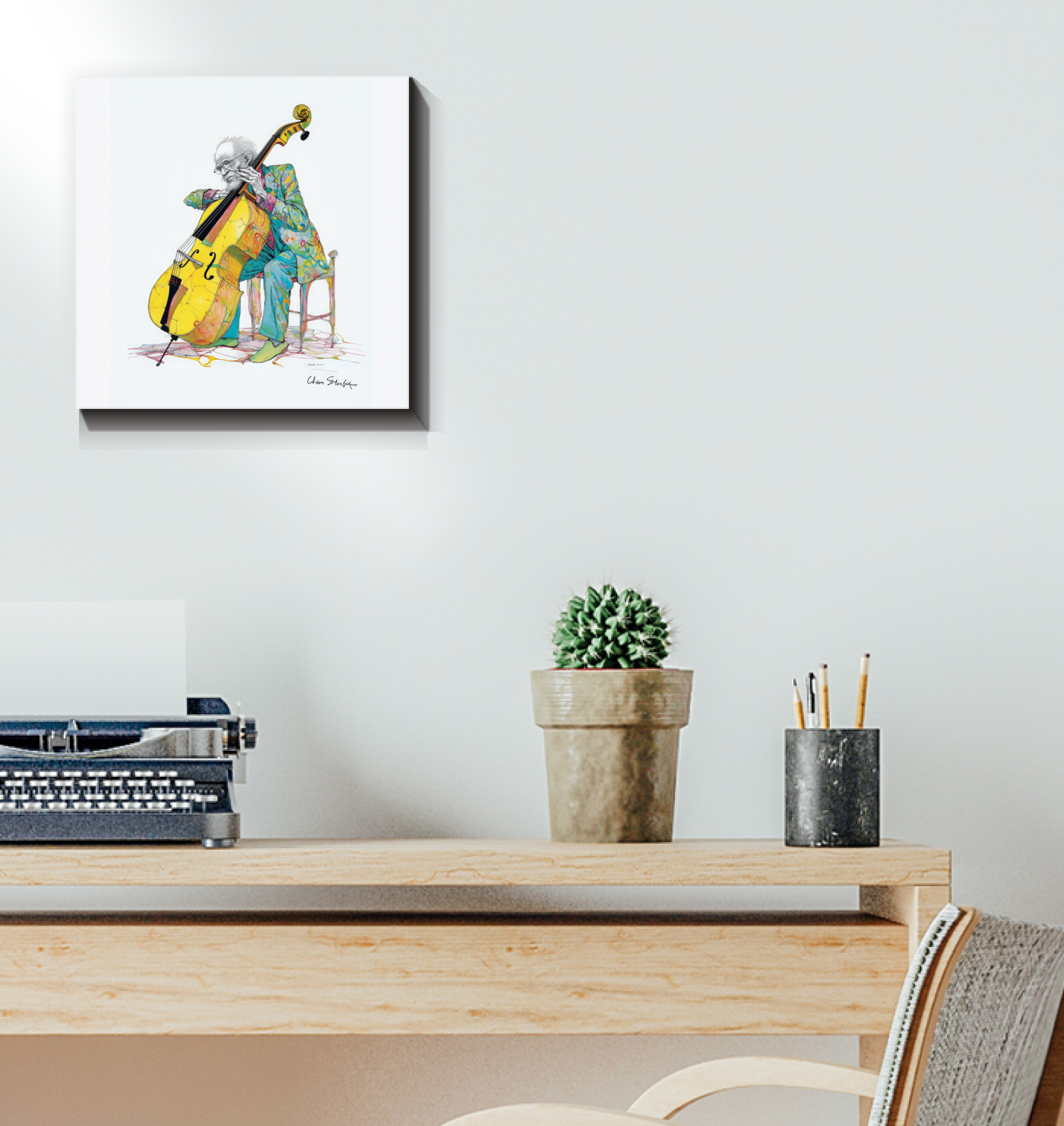 Vibrant honeysuckle flower canvas print.