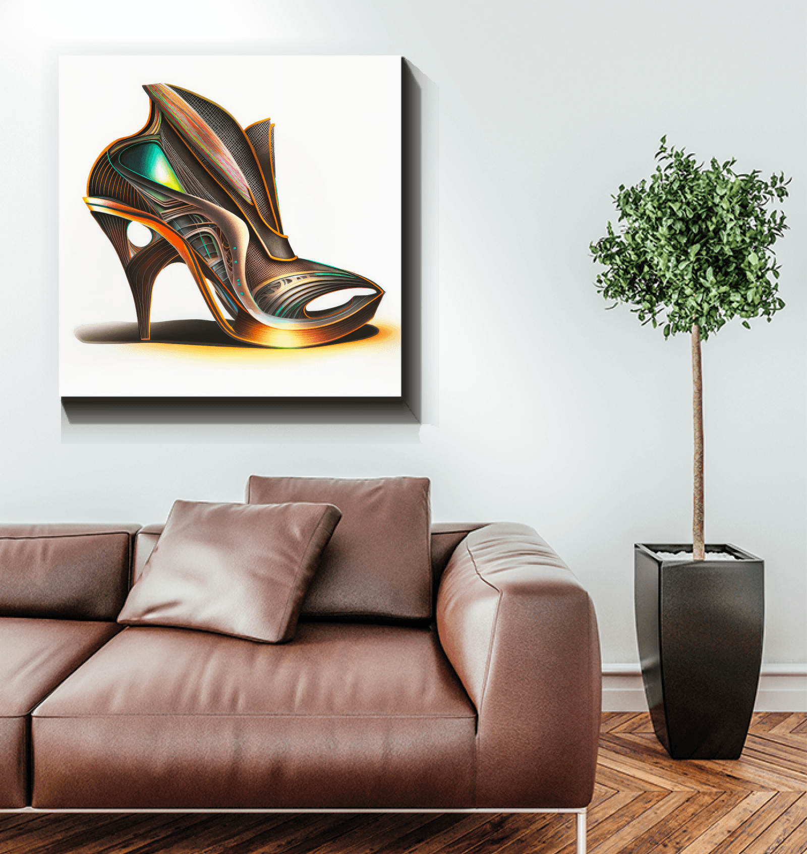 Artistry in Motion - Futuristic Shoe Canvas Art - Beyond T-shirts