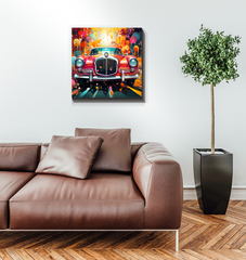 Eco-Friendly Electric Car Wrapped Canvas