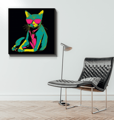 Cat's Whimsical Dream Canvas Print - Beyond T-shirts