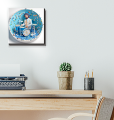 Space-inspired Origami Artwork on Wrapped Canvas for modern interiors.