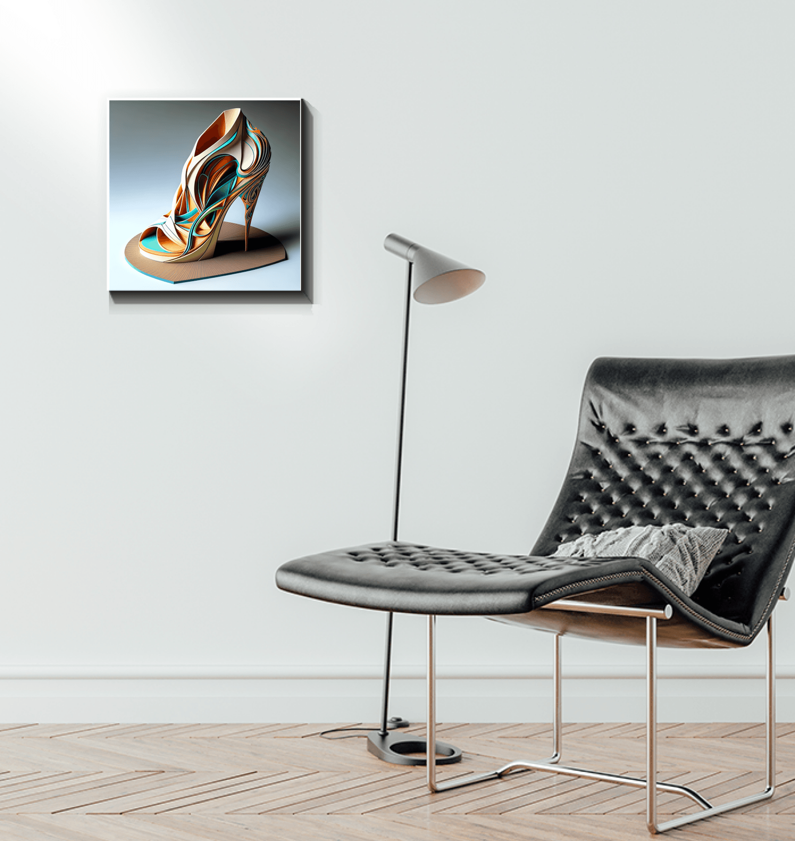 Futuristic Footwear Dreams - Canvas Artwork - Beyond T-shirts