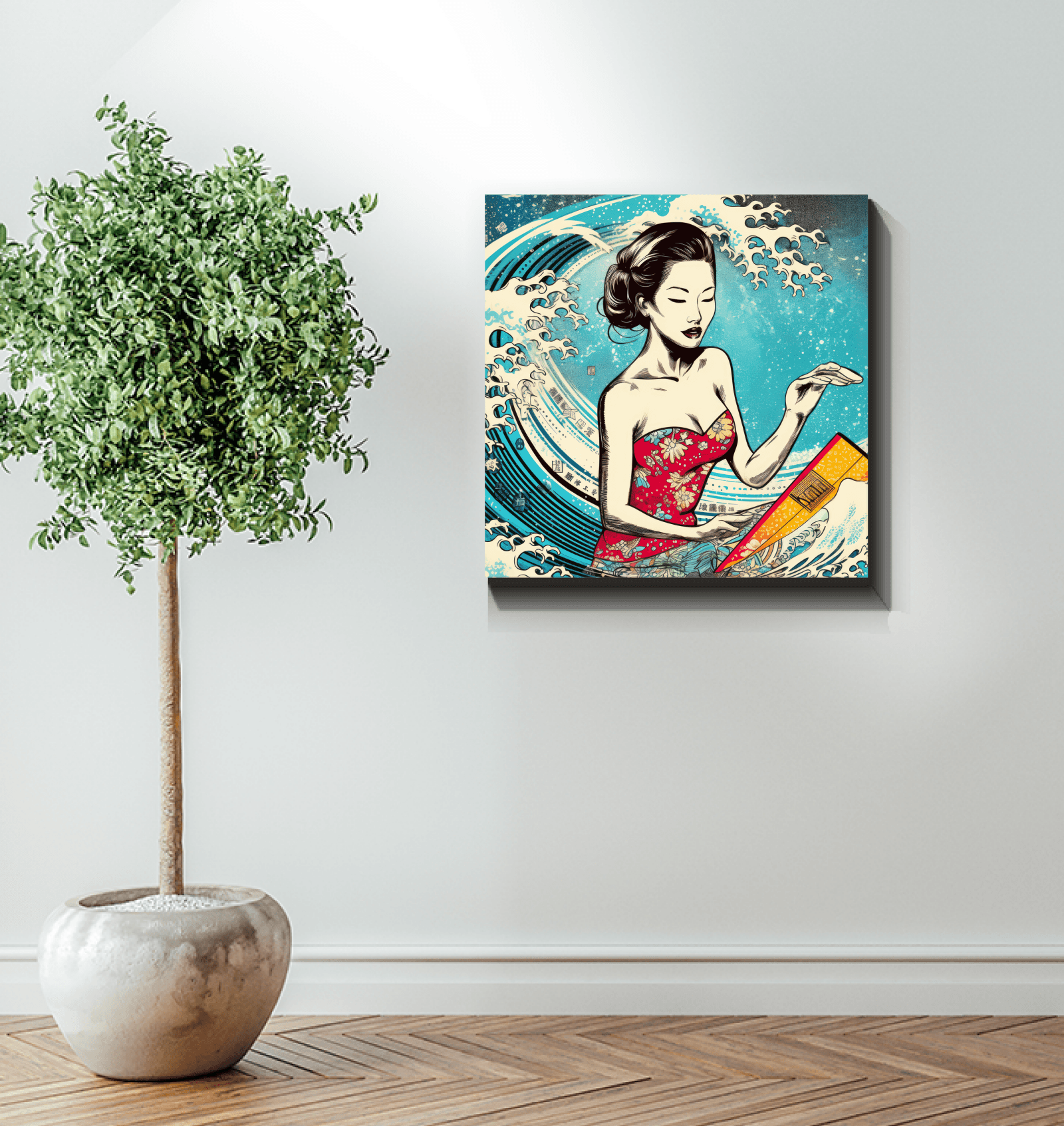 Surfing Majesty Canvas Print - Beyond T-shirts