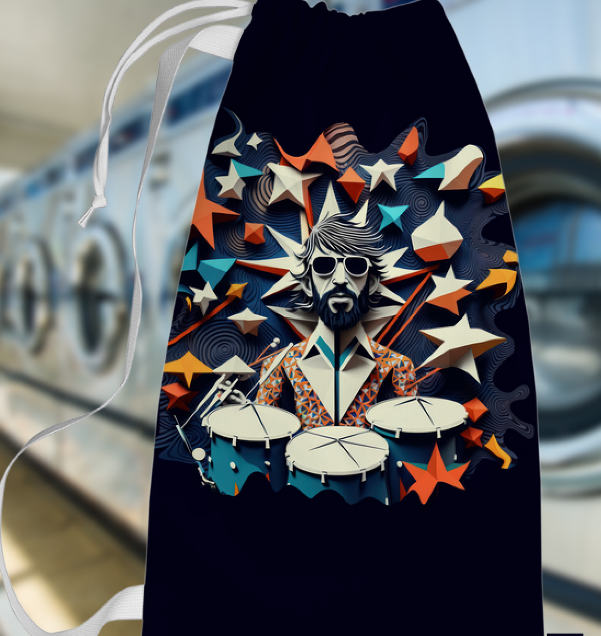 Percussive Patterns Laundry Bag