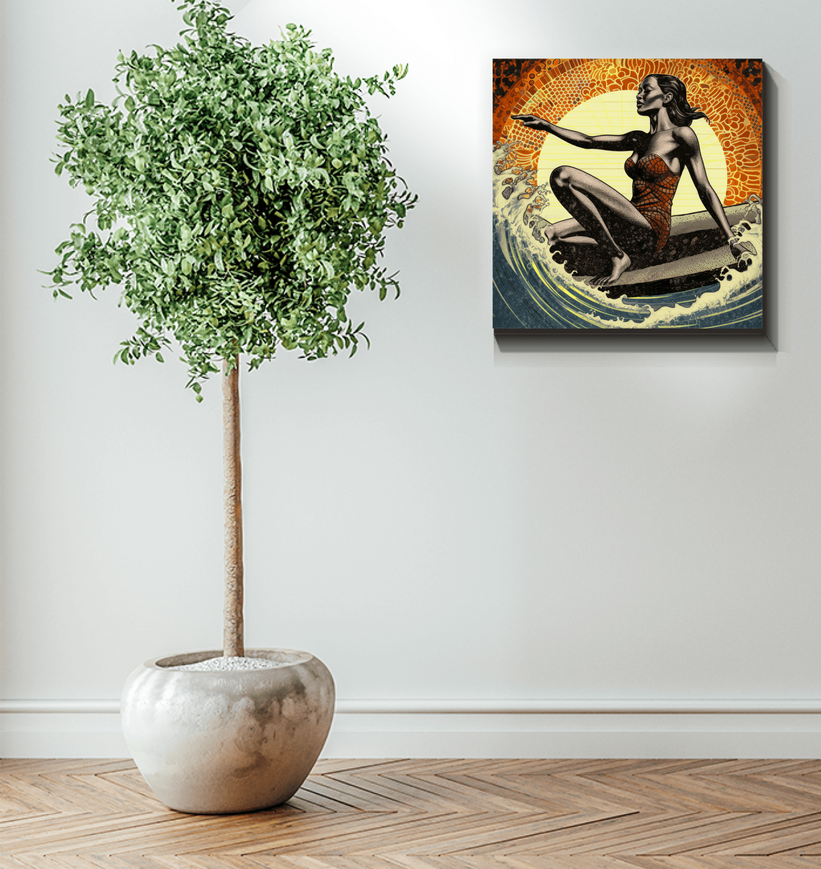 Surfing Serenade Canvas Print - Beyond T-shirts