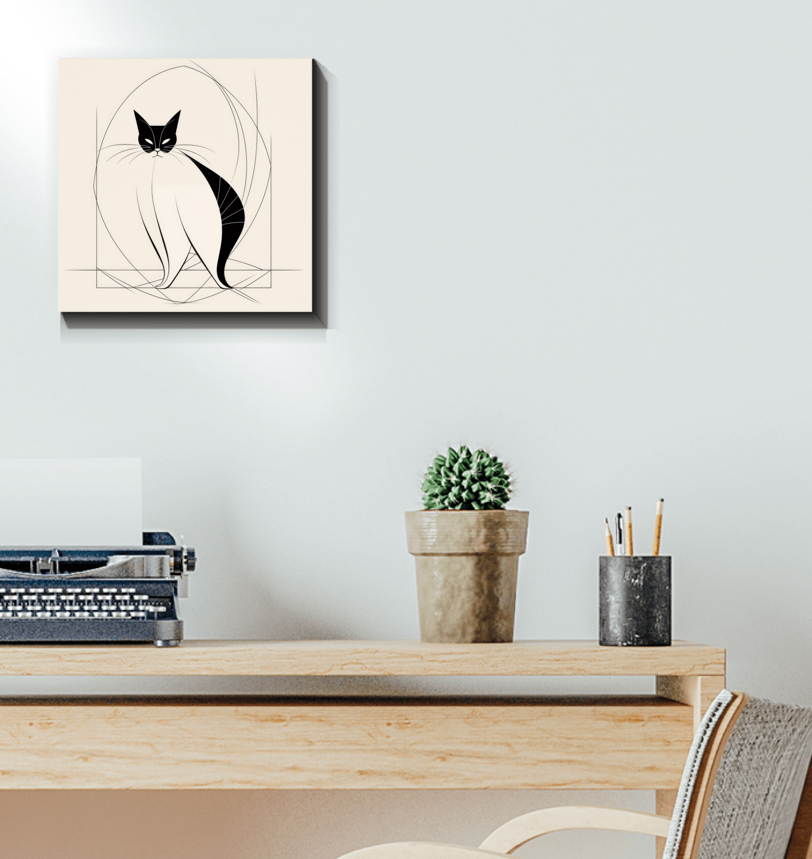 Graceful Cat Ballet Pose Canvas - Beyond T-shirts