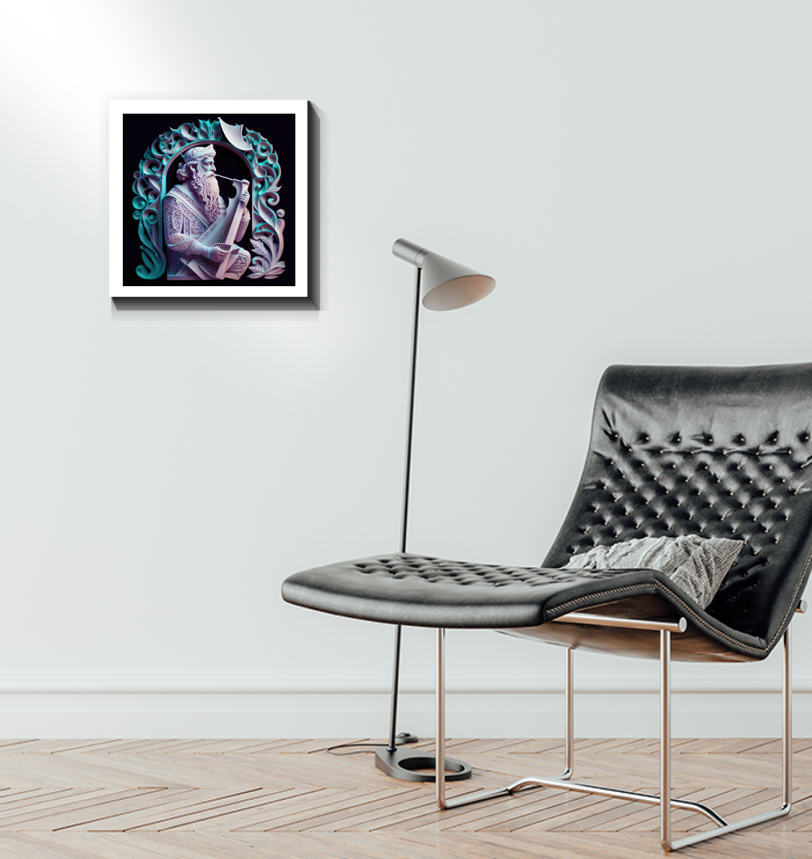 Handcrafted Drum Artwork on Wrapped Canvas