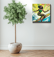 Surfing 1 17 Wrapped Canvas - Beyond T-shirts