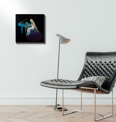 Sophisticated wall art with lily flower motifs on wrapped canvas