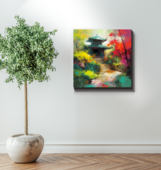 Desert Mirage Landscape Wrapped Canvas