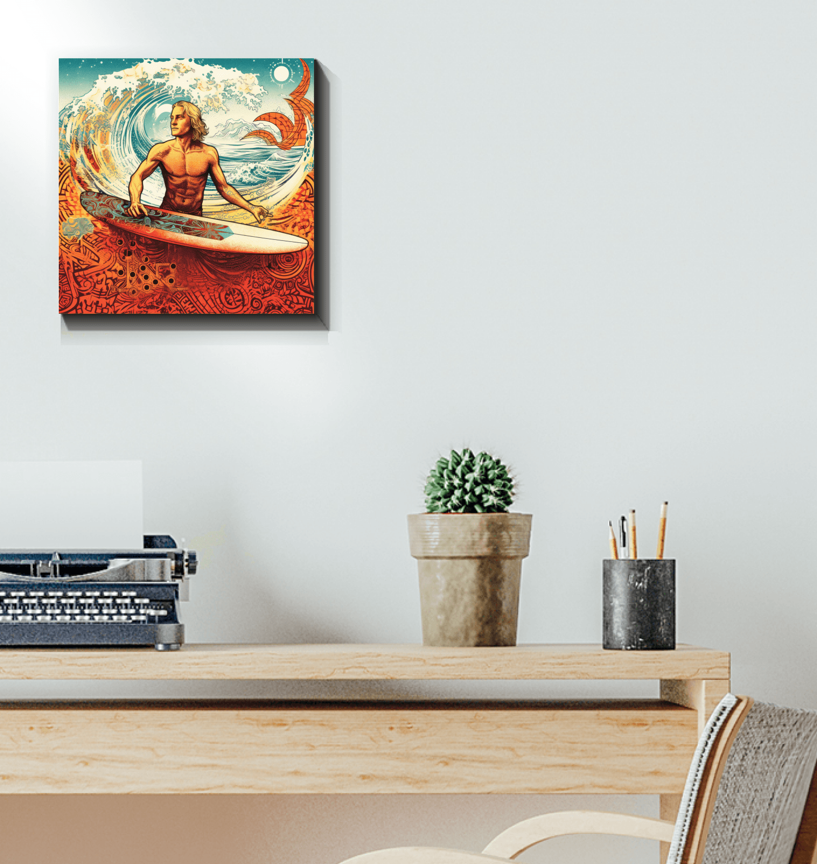 Surfing Symphony Canvas Art - Beyond T-shirts