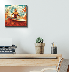 Surfing Symphony Canvas Art - Beyond T-shirts