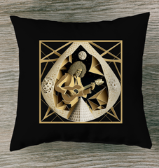 Musical Mandala Magic Outdoor Pillow