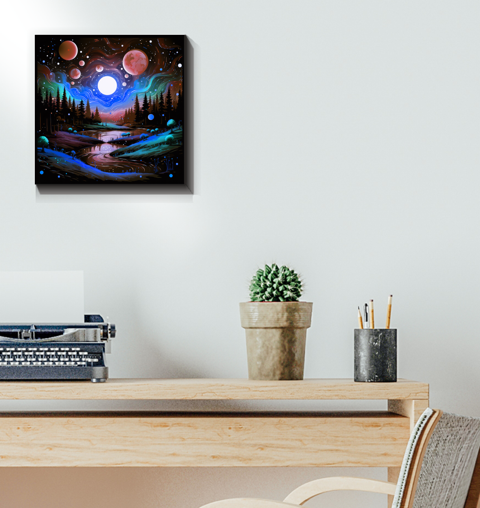 Lustrous Lakeside Lake Landscape Canvas