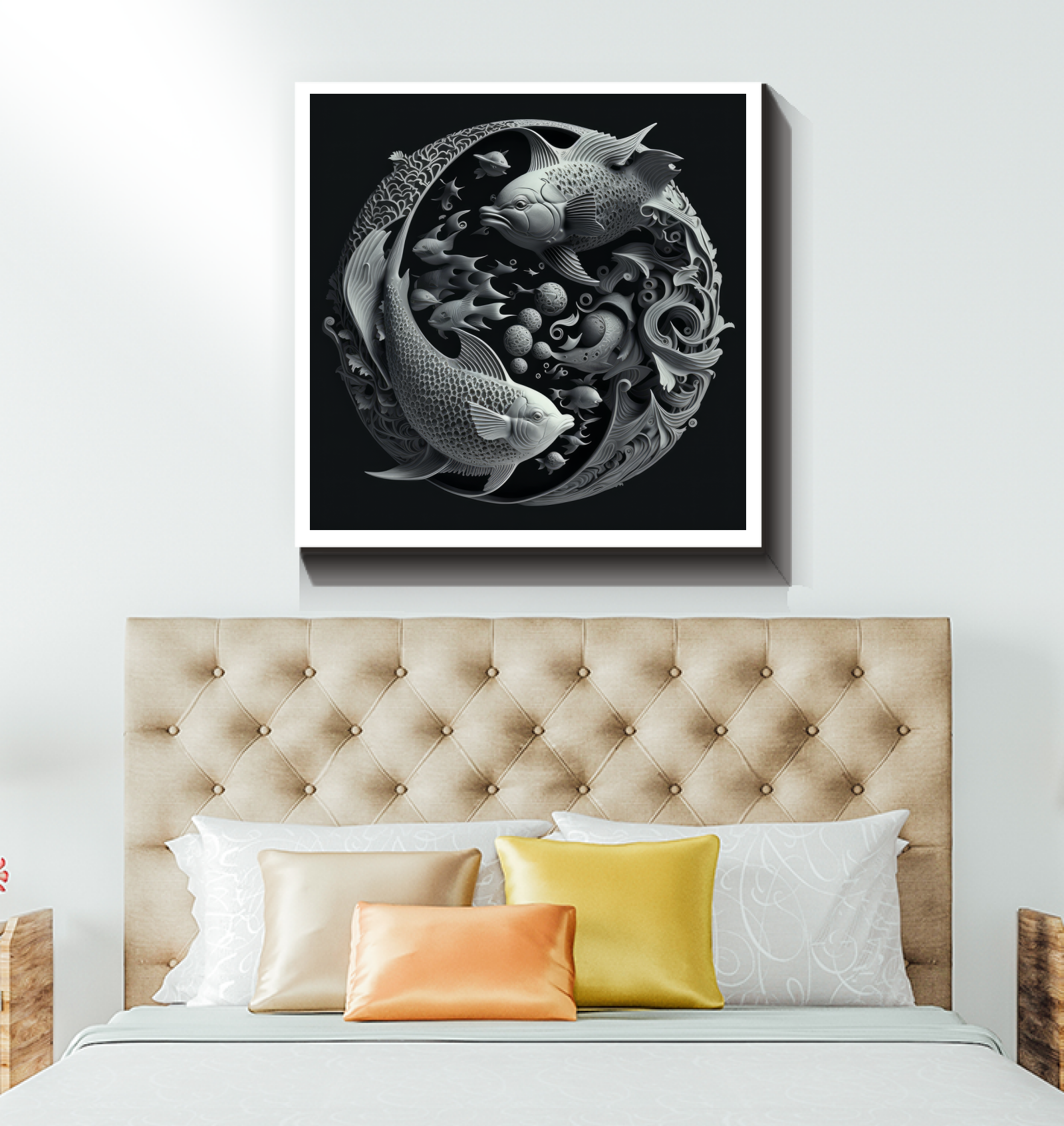Stylish canvas art capturing the essence of light and shadow.