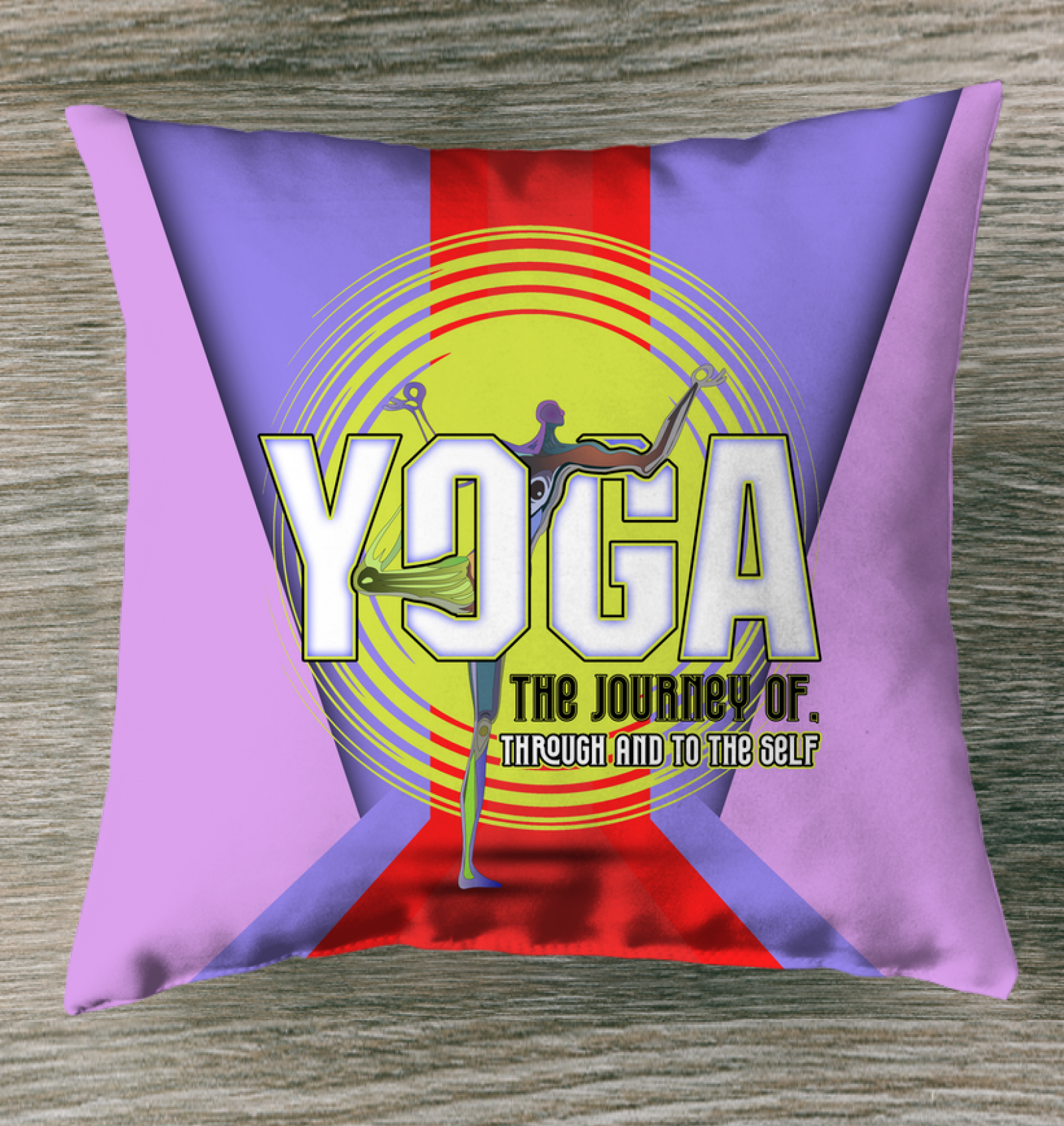 Spiritual Awakening Indoor Pillow for meditation and relaxation.