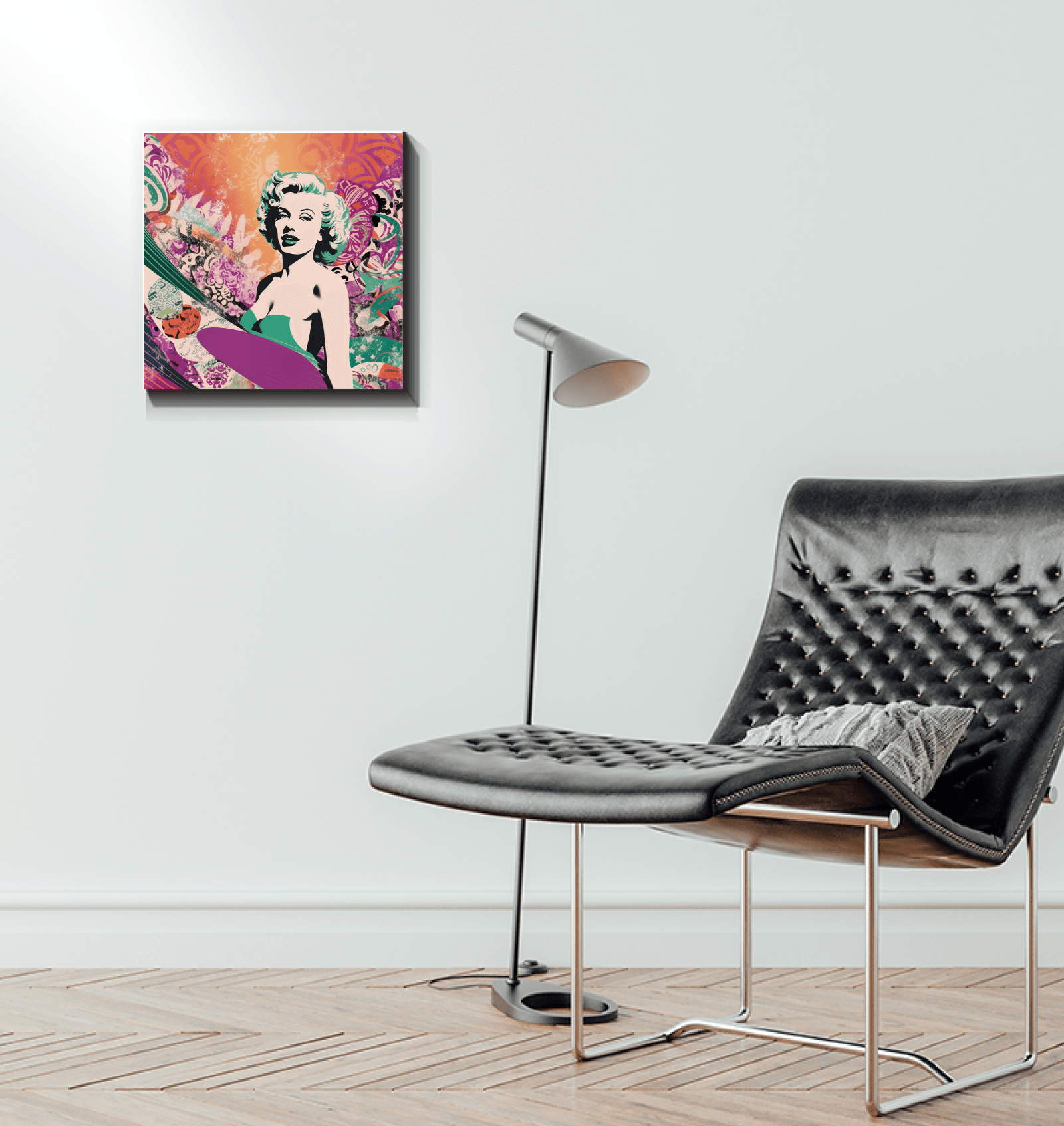 Side view of Surfing 5 02 Wrapped Canvas