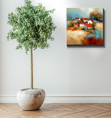 Coastal Cliffside Retreat Wrapped Canvas