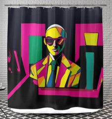 Retro Chic Revival Shower Curtain - Beyond T-shirts
