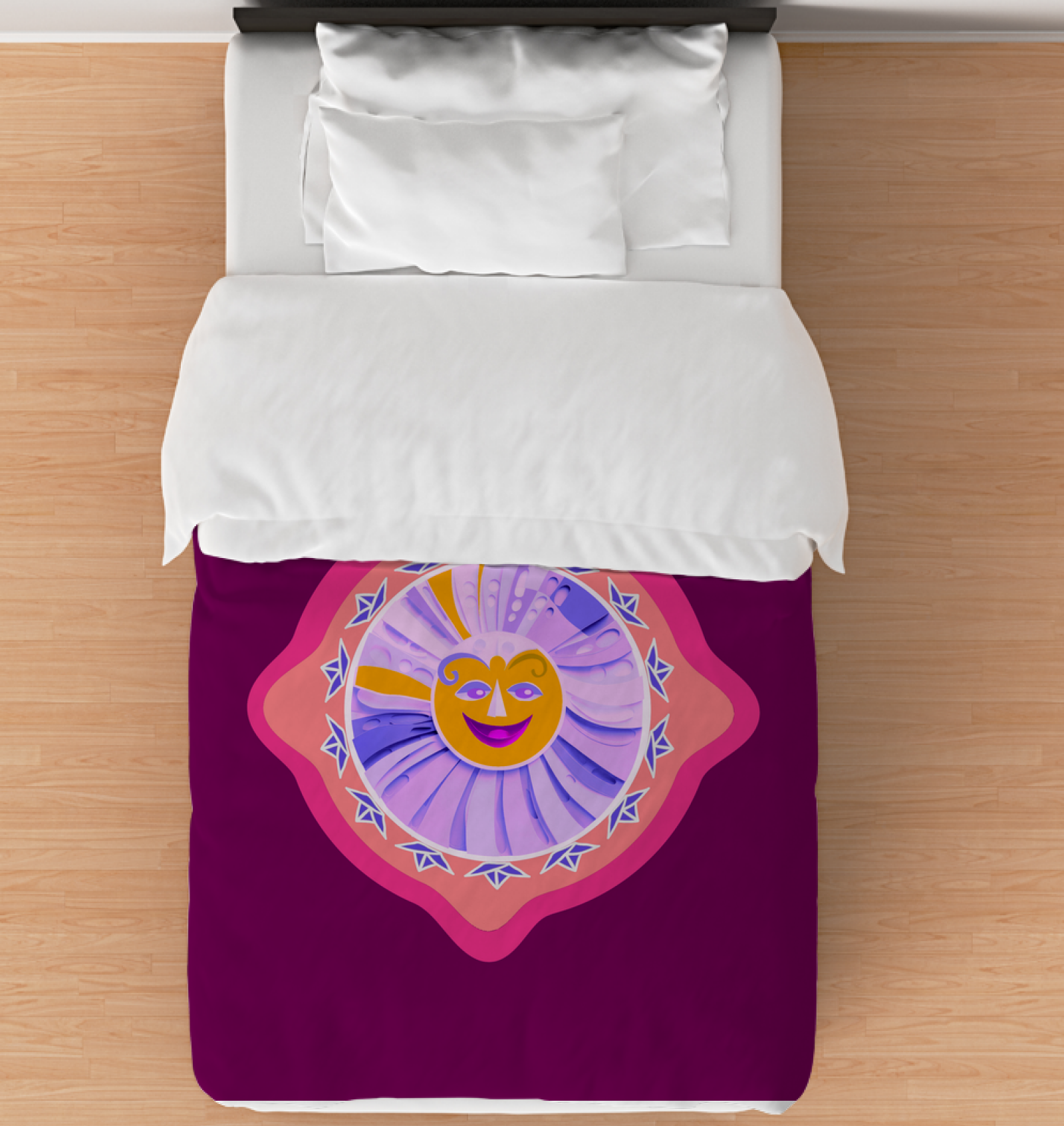 Pixie Hollow Comforter spread on a bed
