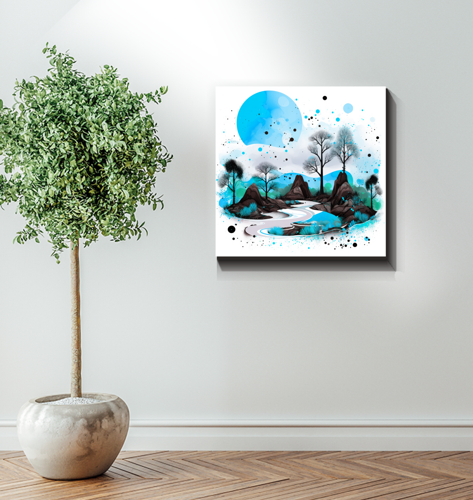 Peaceful Prairie Field Landscape Canvas