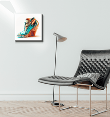 Artful Evolution - Futuristic Shoe Wrapped Canvas - Beyond T-shirts