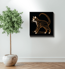 Elegant Siamese Gaze Canvas - Beyond T-shirts