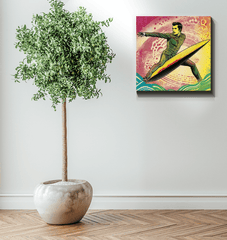 Surfing 1 09 Wrapped Canvas - Beyond T-shirts