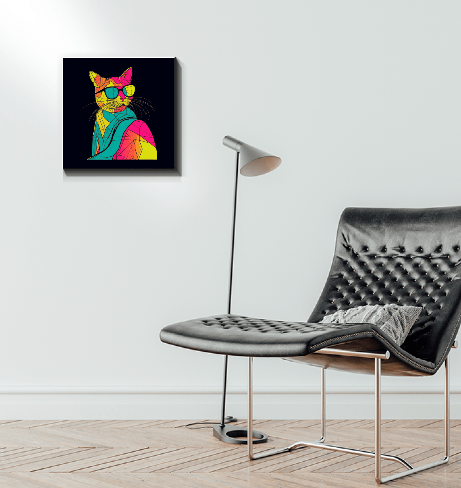 Playful Purr Canvas Artwork - Beyond T-shirts
