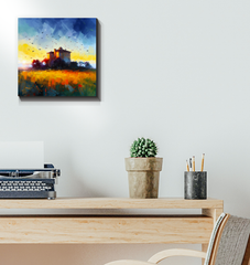 Starry Night Over the Canyon Wrapped Canvas
