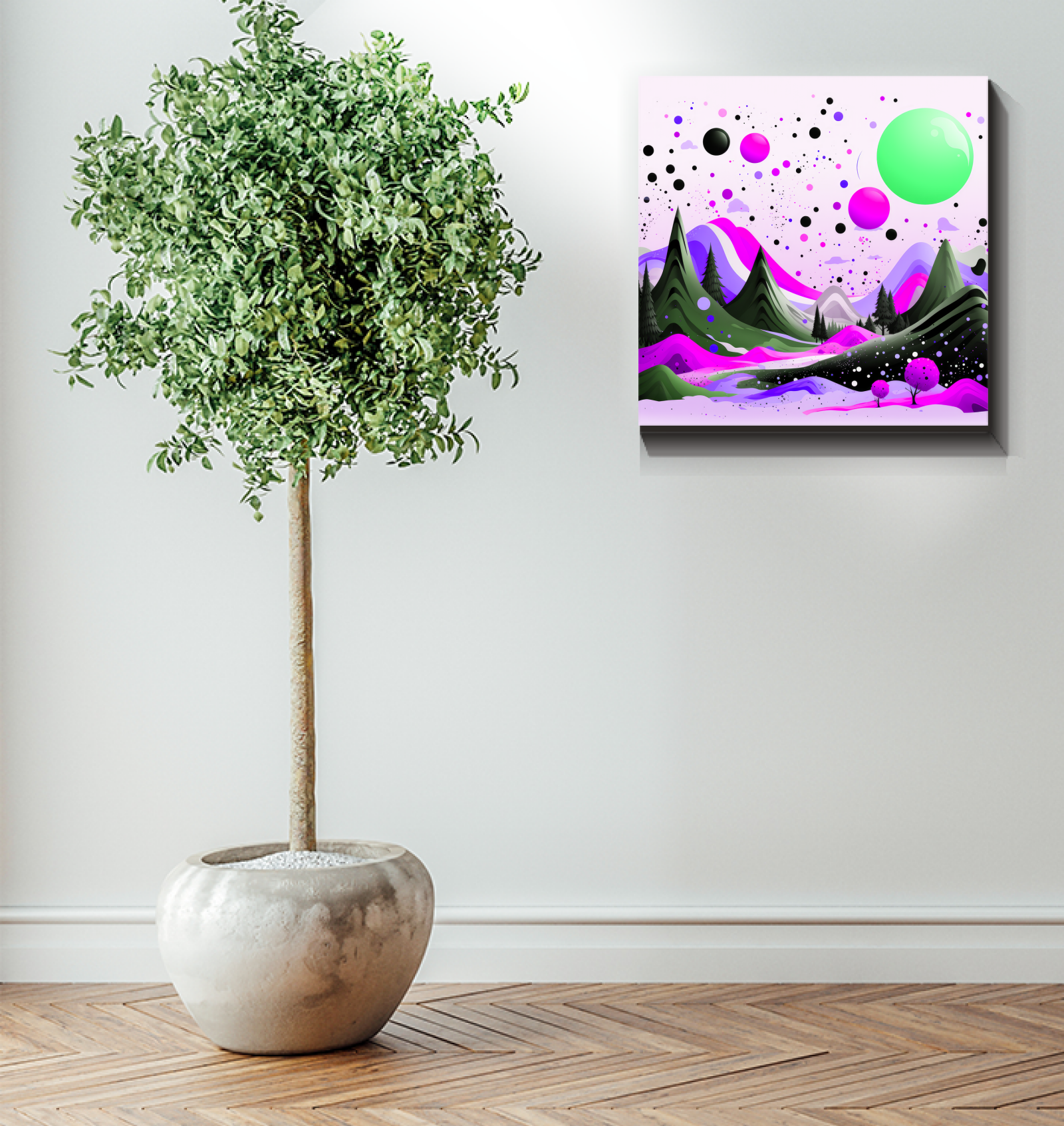 Tranquil Tundra Arctic Landscape Canvas