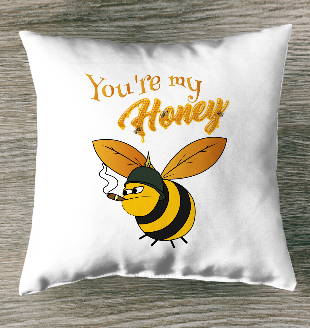 You're My Honey Outdoor Pillow