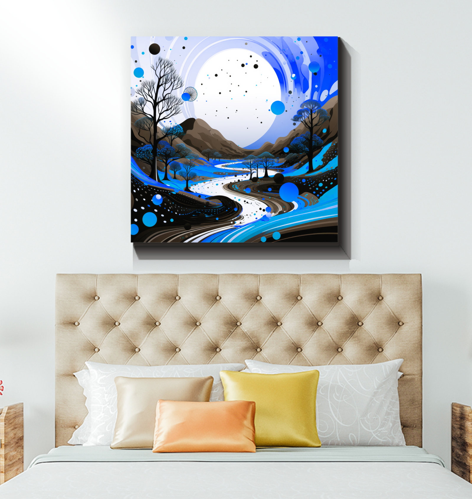 Enchanting Eclipse Celestial Landscape Canvas