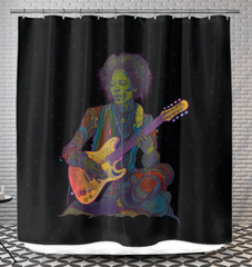 Zinnia Zen Shower Curtain displaying vibrant floral design for a tranquil bathroom ambiance.